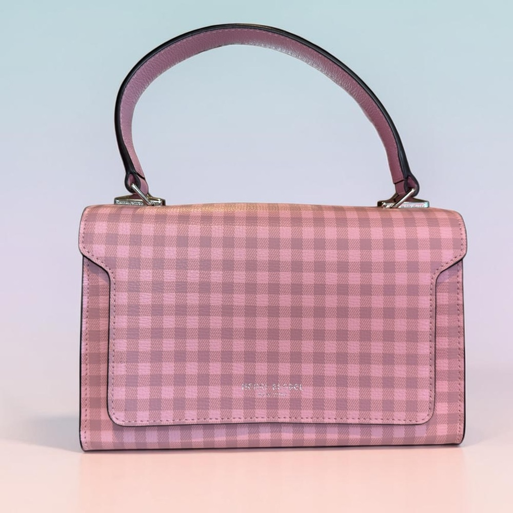 Henri Bendel Pink Gingham Top Handle Bag